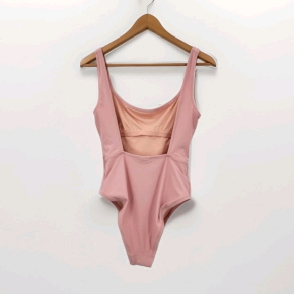 Madewell New One Piece Petal Pink Swimsuit Women's Small Square Back Minimalist - Picture 10 of 16